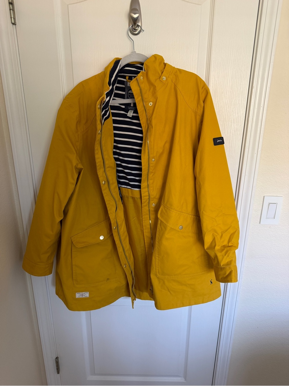 Joules Right as Rain Mustard Yellow Rain Jacket